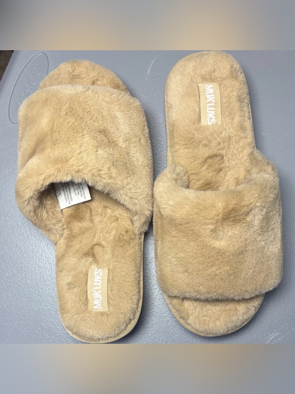 Muk Luke Irish Cream Kirstey Slide Lounge Shoes Slipper Size 7 - 8 Medium
